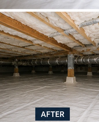 Show Completed Crawl Space Insulation Replacement