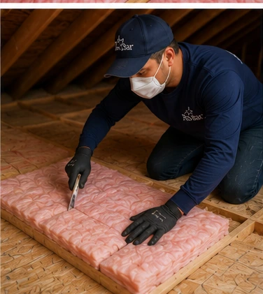 Cut Fiberglass Insulation to Fit Attic Framing