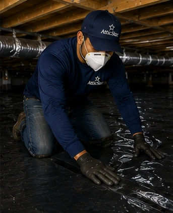 Smooth Vapor Barrier Across Crawl Space Floor